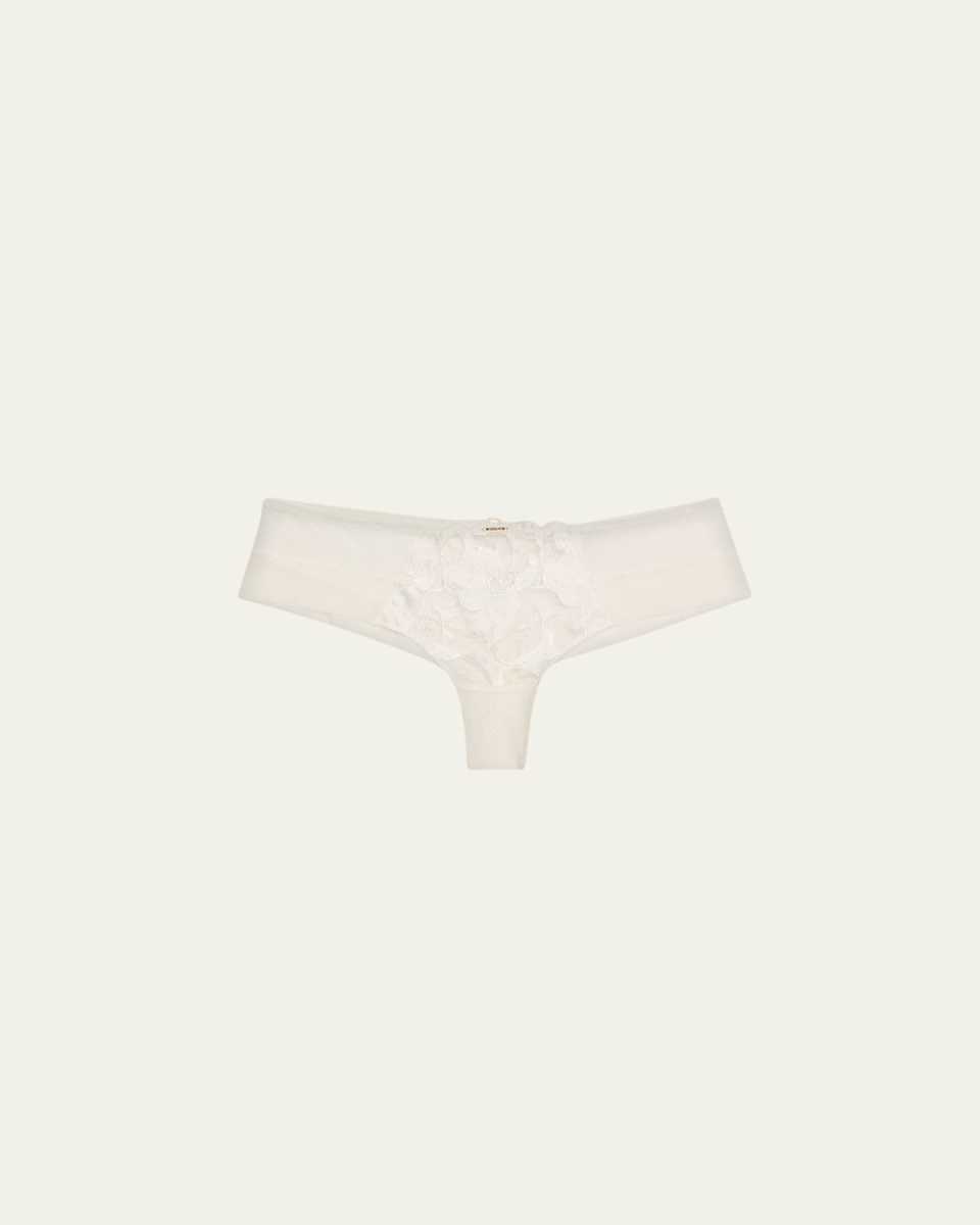 Fleurs Floral Velvet Tulle Hipster Briefs
